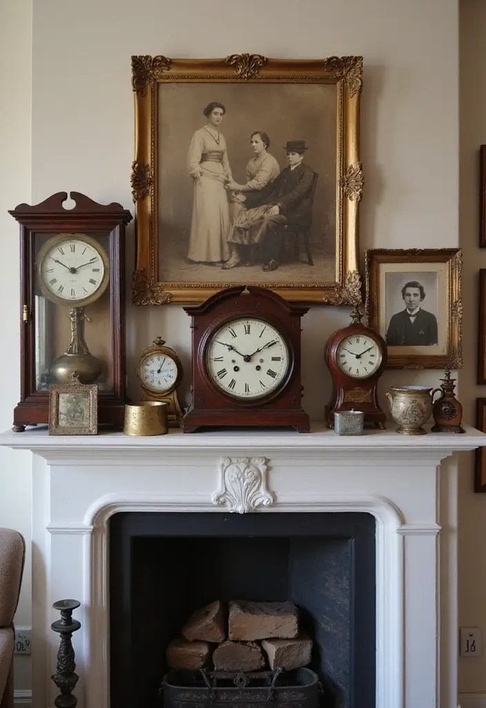 29 Mantel Decor Inspirations That Upgrade Your Space 15 29 Mantel Decor Inspirations That Upgrade Your Space - 15. Family Heirlooms