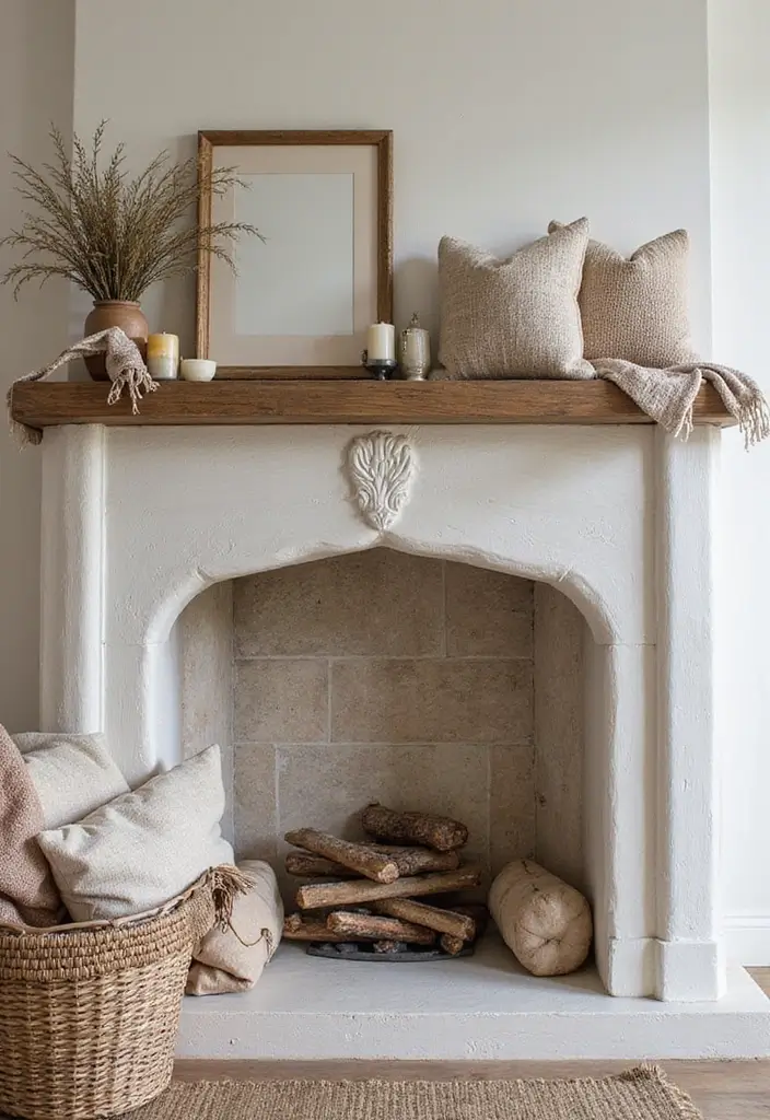 29 Mantel Decor Inspirations That Upgrade Your Space 24 29 Mantel Decor Inspirations That Upgrade Your Space - 24. Soft Fabric Elements
