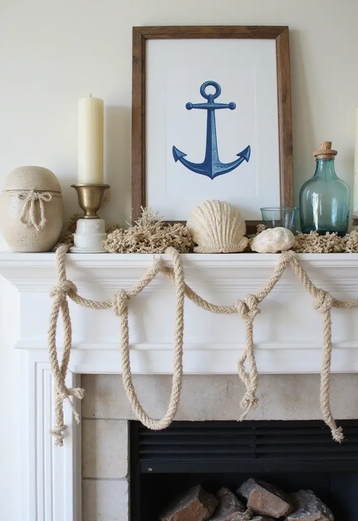 29 Mantel Decorating Ideas That Work for Every Season - 15. Nautical Adventure