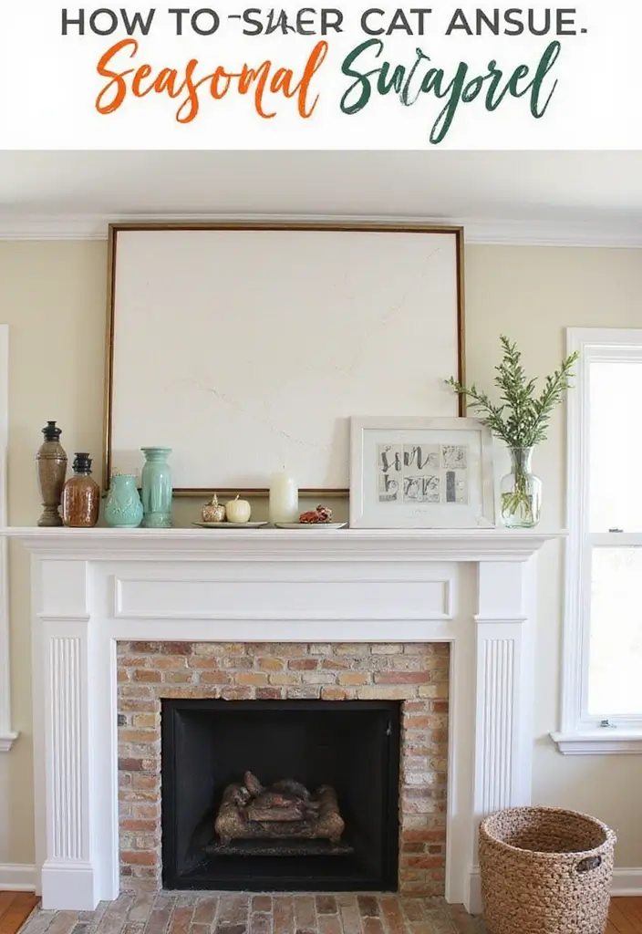 29 Mantel Decorating Ideas That Work for Every Season - 17. Seasonal Color Swaps