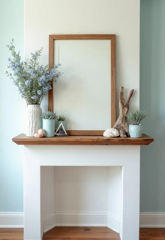 29 Mantel Decorating Ideas That Work for Every Season - 2. Summer Beach Vibes