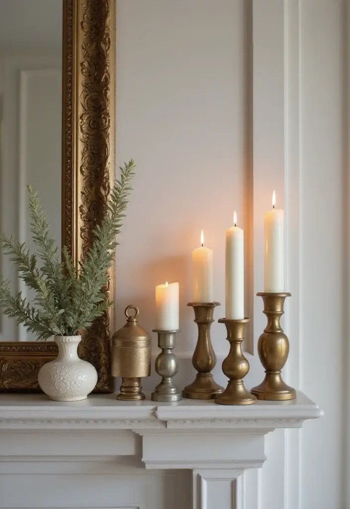 29 Mantel Decorating Ideas That Work for Every Season - 27. Elegant Candle Displays