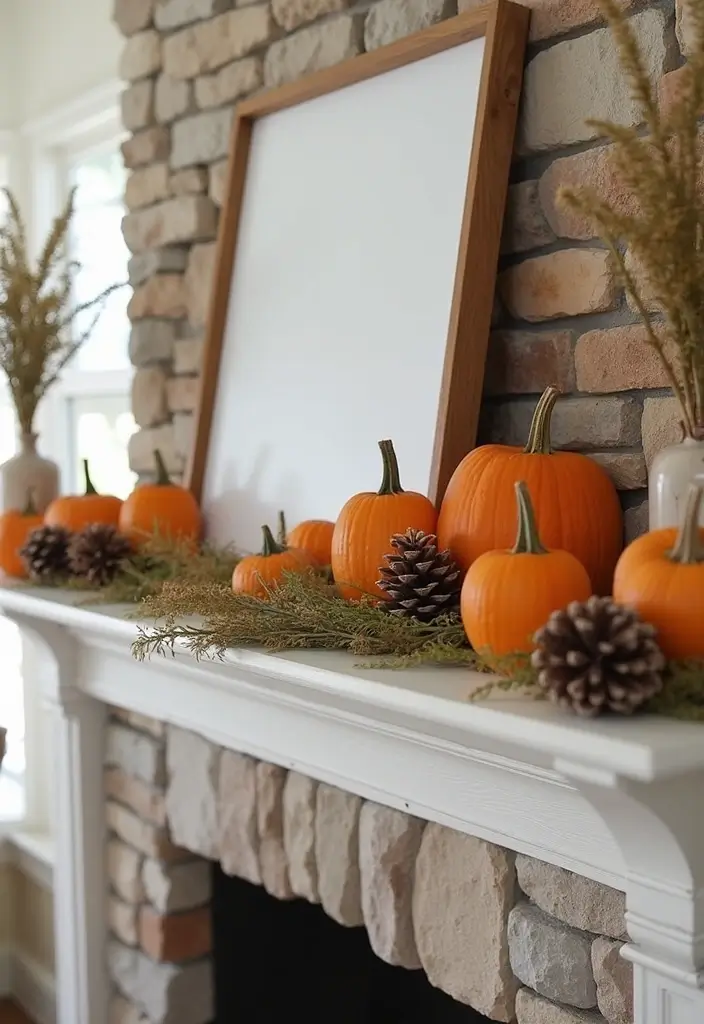 29 Mantel Decorating Ideas That Work for Every Season - 3. Rustic Farmhouse Charm for Fall