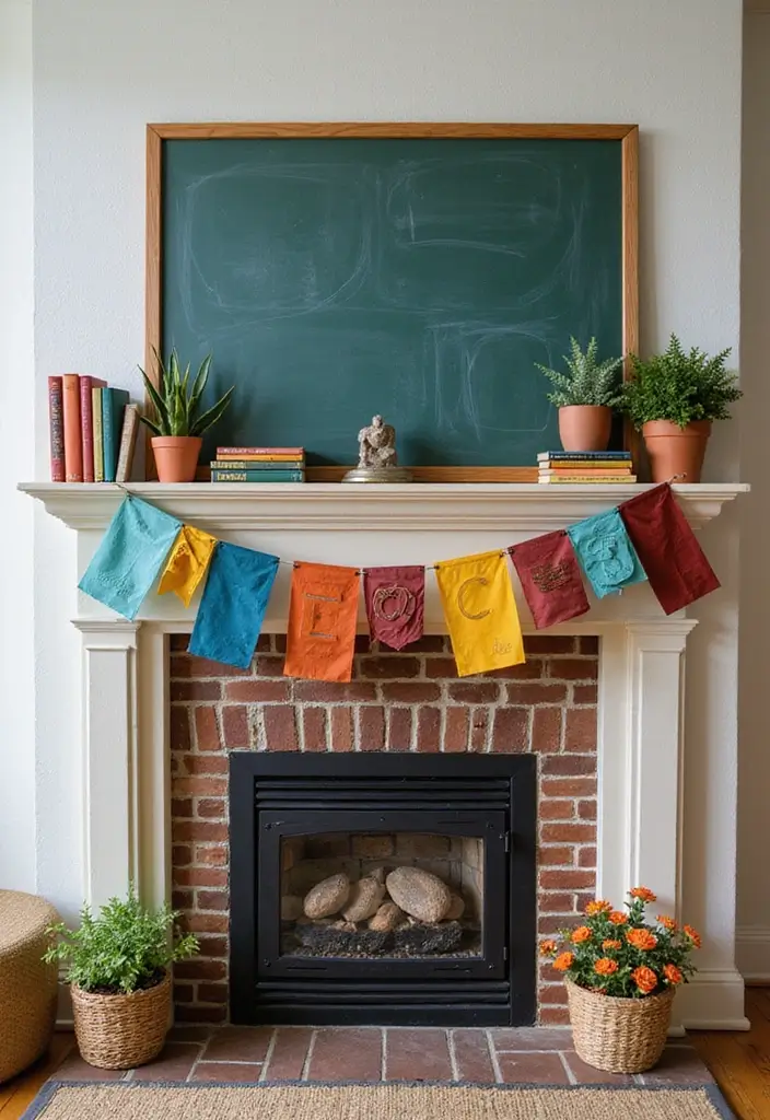 29 Mantel Decorating Ideas That Work for Every Season - 8. Back-to-School Inspiration