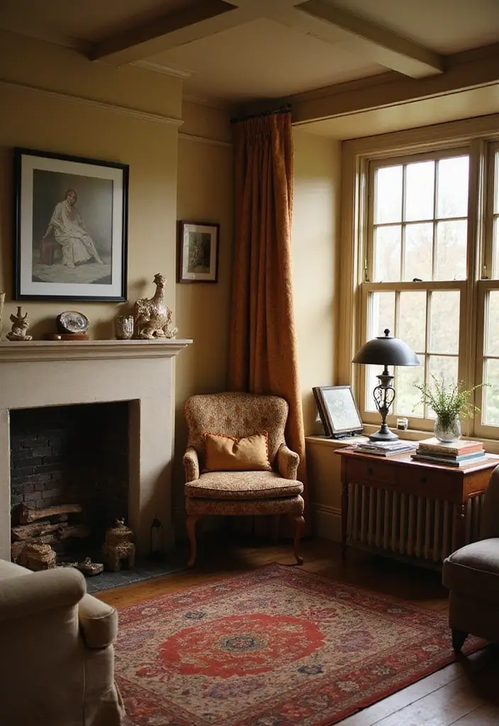 29 Small Living Room Ideas With Fireplace That Maximize Space - 15. Cozy Corner Nooks