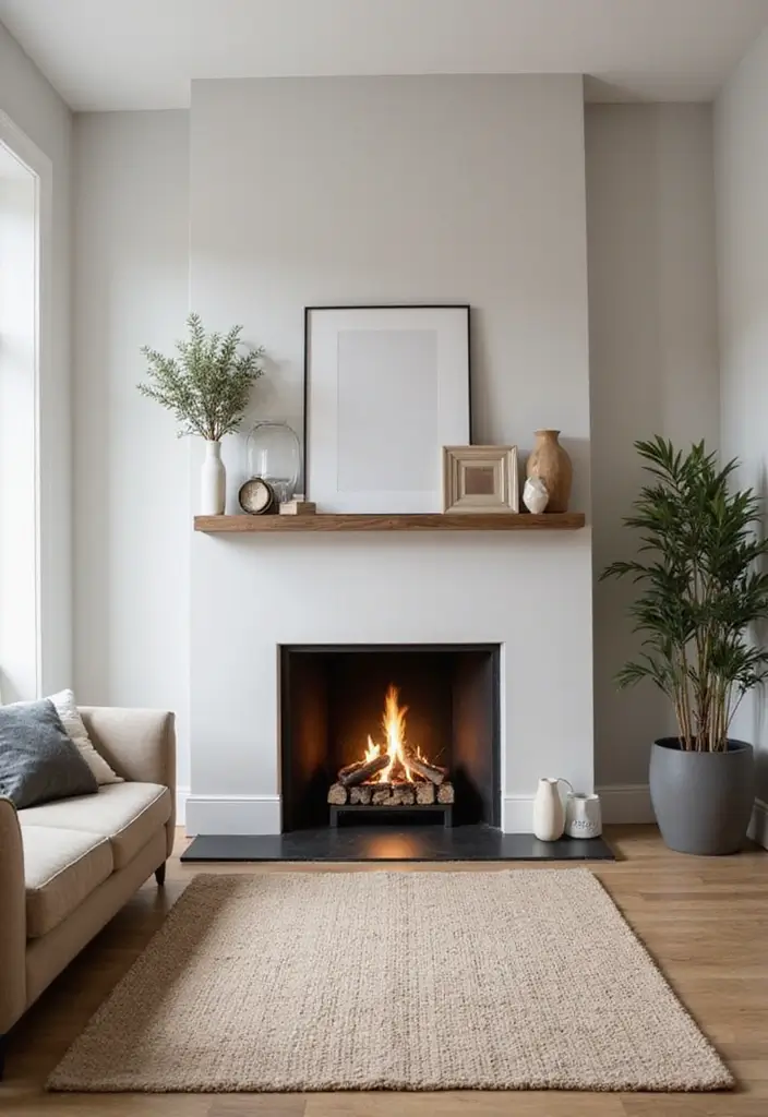 29 Small Living Room Ideas With Fireplace That Maximize Space - 2. Compact Corner Fireplace