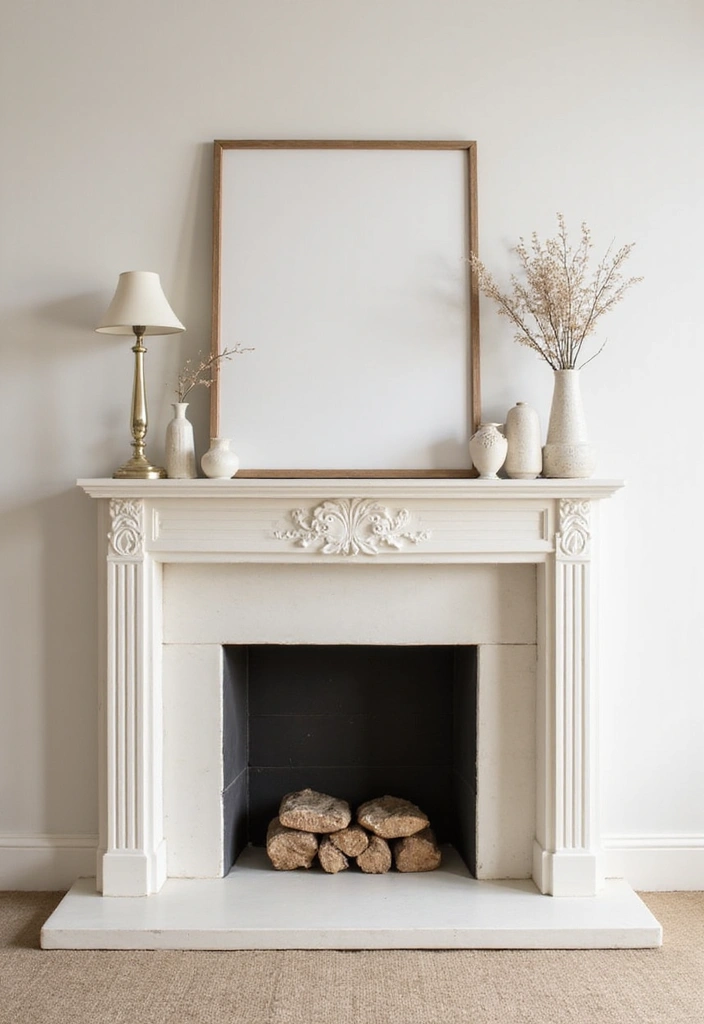 30 Above Fireplace Decor Ideas That Tie the Room Together 18 30 Above Fireplace Decor Ideas That Tie the Room Together - 18. Monochromatic Accents