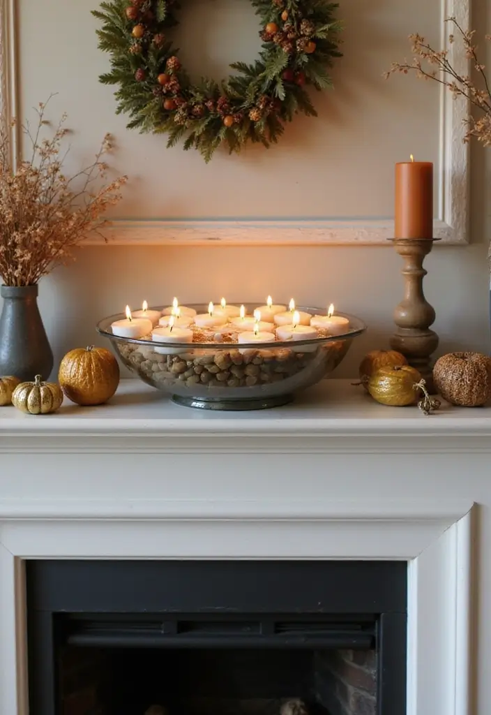 30 Above Fireplace Decor Ideas That Tie the Room Together 22 30 Above Fireplace Decor Ideas That Tie the Room Together - 22. Floating Centerpieces