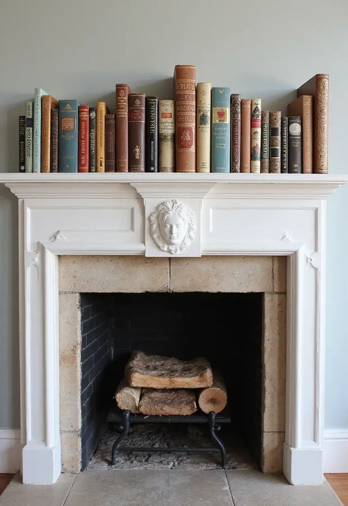 30 Above Fireplace Decor Ideas That Tie the Room Together 25 30 Above Fireplace Decor Ideas That Tie the Room Together - 25. Curated Book Displays