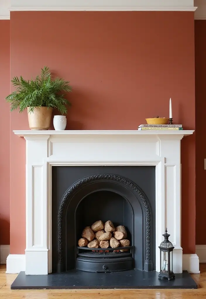 30 Above Fireplace Decor Ideas That Tie the Room Together 28 30 Above Fireplace Decor Ideas That Tie the Room Together - 28. Colorful Accent Walls