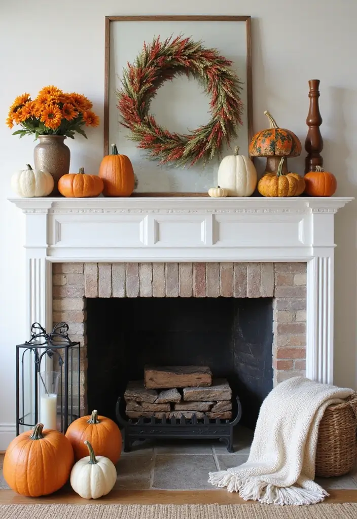 30 Above Fireplace Decor Ideas That Tie the Room Together 4 30 Above Fireplace Decor Ideas That Tie the Room Together - 4. Seasonal Decor Switches