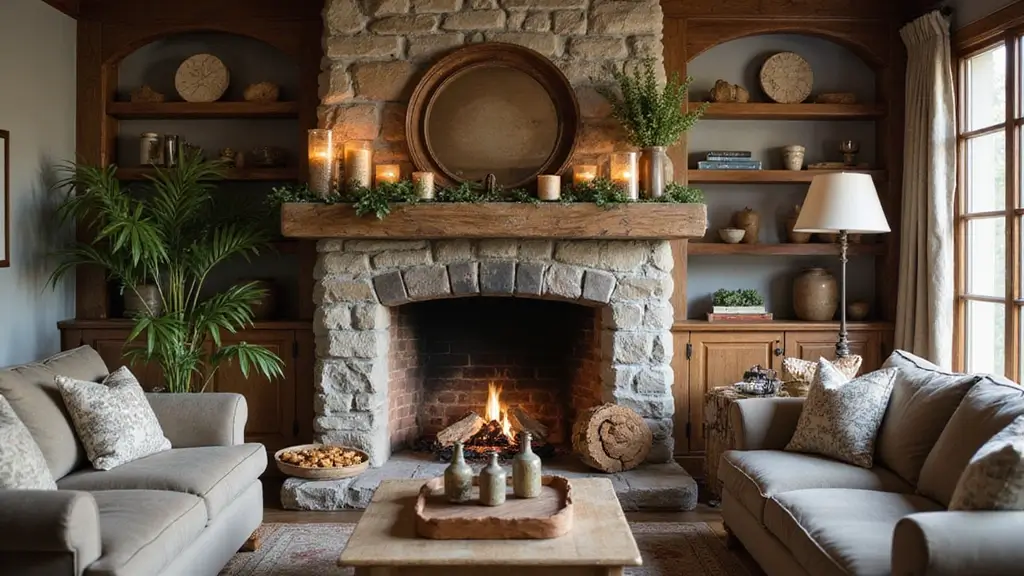 30 Above Fireplace Decor Ideas That Tie the Room Together