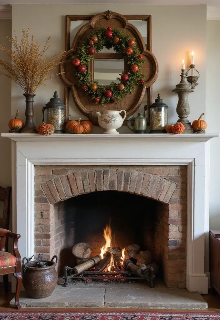 30 Fake Fireplace Ideas That Still Feel Magical 10 30 Fake Fireplace Ideas That Still Feel Magical - 10. Vintage Mantel Displays