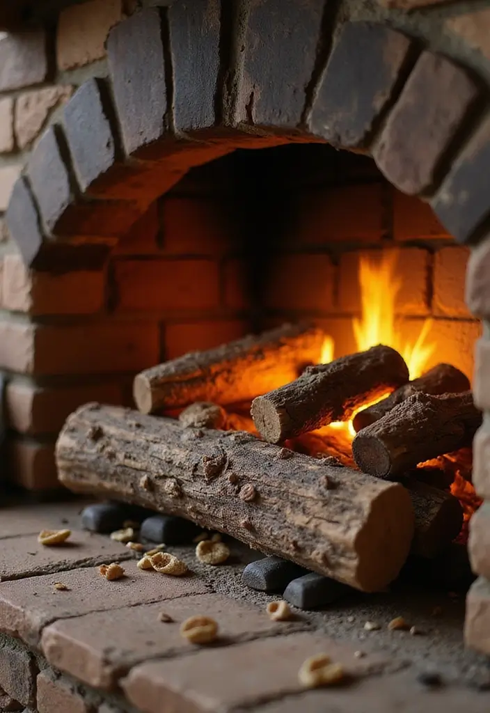 30 Fake Fireplace Ideas That Still Feel Magical 11 30 Fake Fireplace Ideas That Still Feel Magical - 11. Faux Log Fireplaces