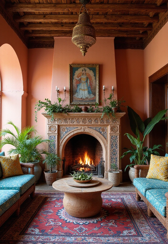 30 Fake Fireplace Ideas That Still Feel Magical 27 30 Fake Fireplace Ideas That Still Feel Magical - 27. Moroccan-Inspired Fireplaces