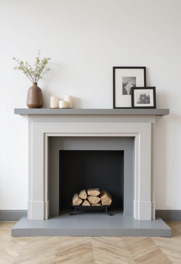 30 Fake Fireplace Ideas That Still Feel Magical 6 30 Fake Fireplace Ideas That Still Feel Magical - 6. Floating Mantel with Decorative Accents