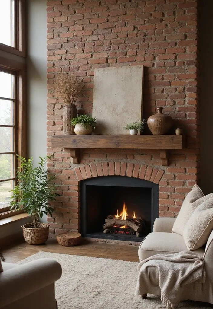 30 Fake Fireplace Ideas That Still Feel Magical 8 30 Fake Fireplace Ideas That Still Feel Magical - 8. Rustic Brick Fireplaces