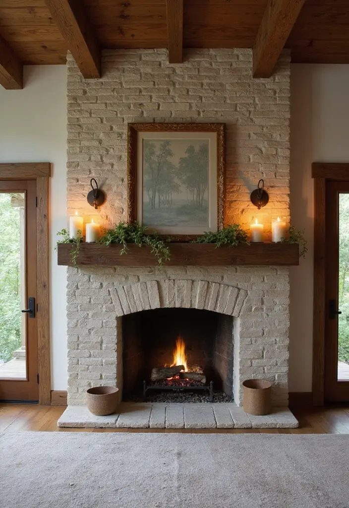30 Fireplace Accent Wall Inspirations That Steal the Spotlight 1 30 Fireplace Accent Wall Inspirations That Steal the Spotlight - 1. Rustic Wood Beams