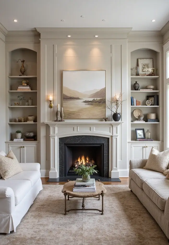 30 Fireplace Accent Wall Inspirations That Steal the Spotlight 20 30 Fireplace Accent Wall Inspirations That Steal the Spotlight - 20. Custom Built-Ins