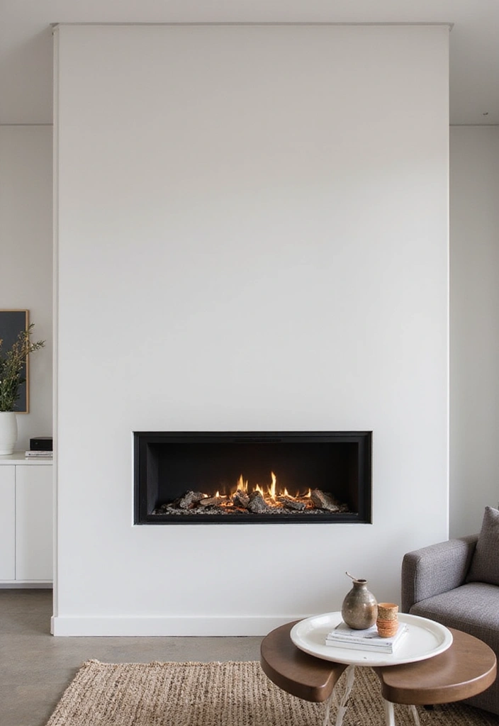 30 Fireplace Accent Wall Inspirations That Steal the Spotlight 26 30 Fireplace Accent Wall Inspirations That Steal the Spotlight - 26. Minimalist Frames