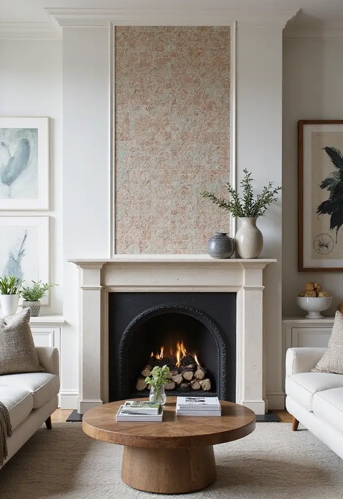 30 Fireplace Accent Wall Inspirations That Steal the Spotlight 4 30 Fireplace Accent Wall Inspirations That Steal the Spotlight - 4. Elegant Tile Patterns