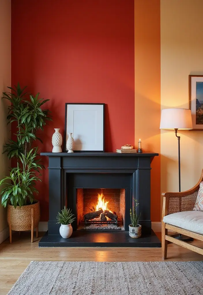 30 Fireplace Accent Wall Inspirations That Steal the Spotlight 6 30 Fireplace Accent Wall Inspirations That Steal the Spotlight - 6. Painted Accent Walls