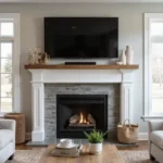 30 Fireplace Mantle Decor With TV Above That Looks Balanced