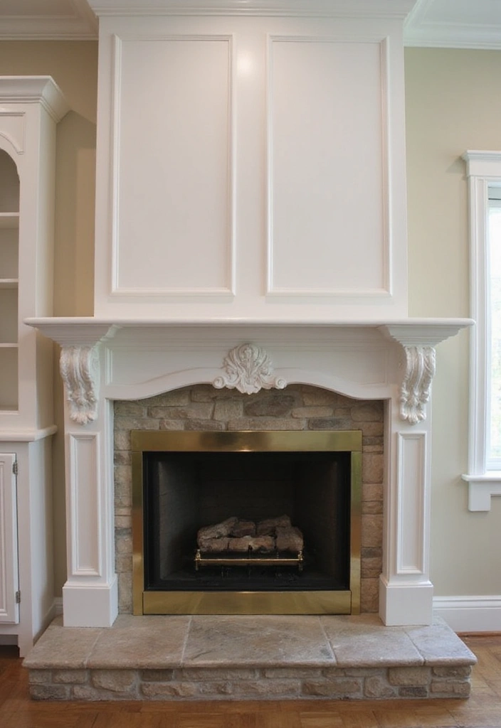 30 Fireplace Mantle Decor With TV Above That Looks Balanced - 23. Architectural Elements