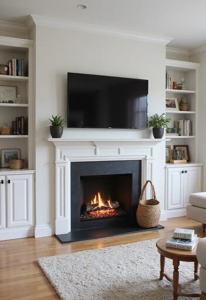 30 Fireplaces With TV Above That Actually Work in Any Room - 27. Multi-functional Spaces