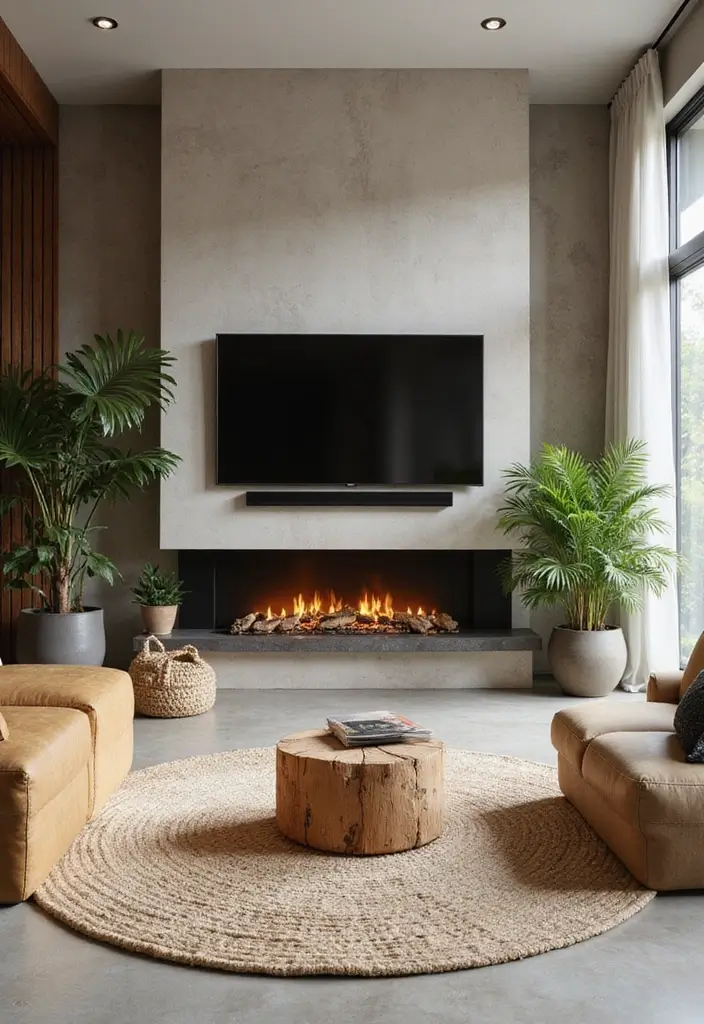 30 Fireplaces With TV Above That Actually Work in Any Room - 30. Sustainability Focus