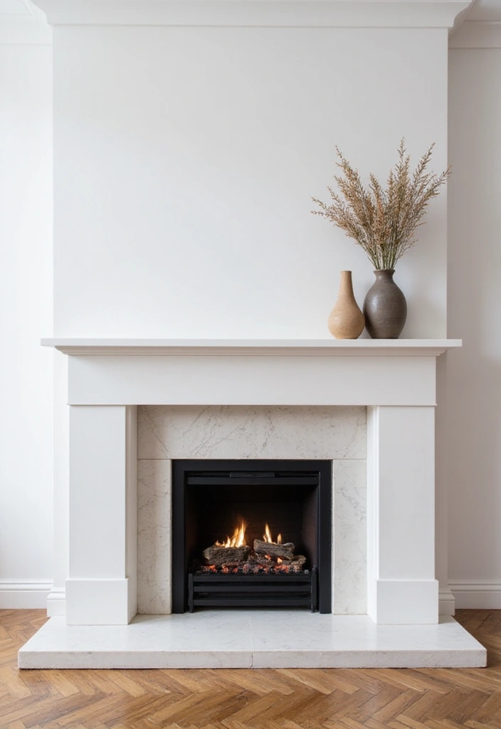30 Gas Fireplace Ideas That Feel Modern and Efficient 11 30 Gas Fireplace Ideas That Feel Modern and Efficient - 11. Fireplace Mantels with a Minimalist Touch