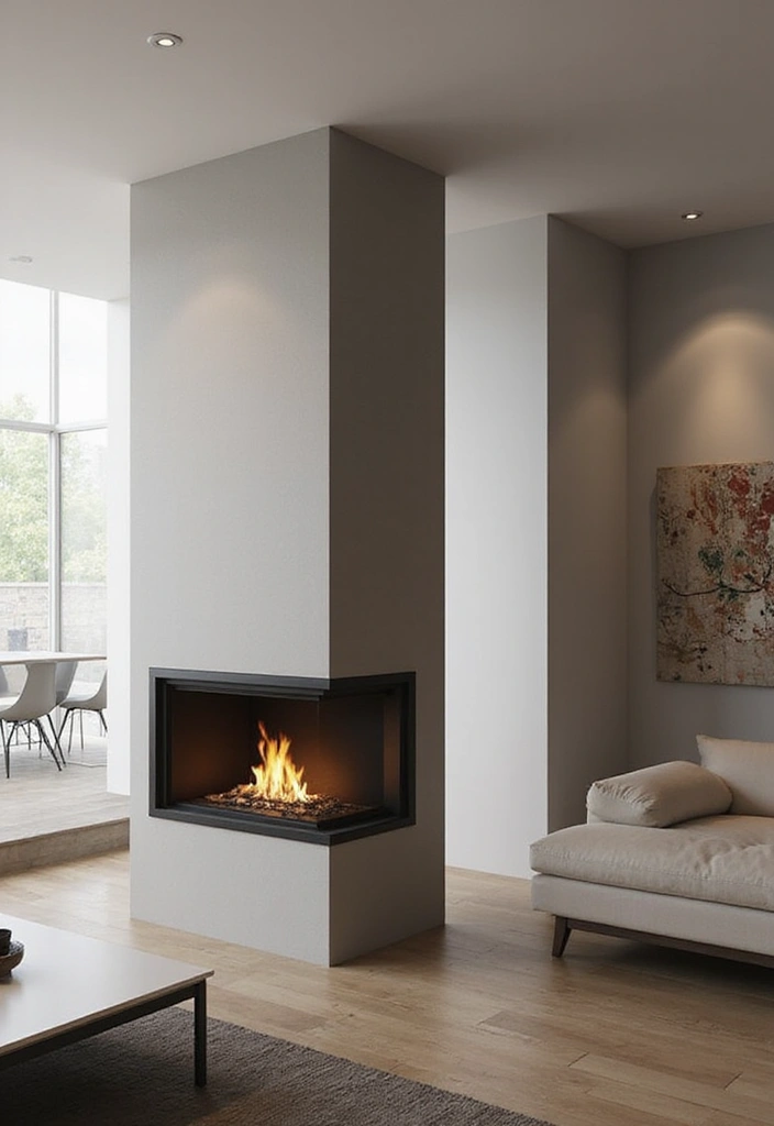 30 Gas Fireplace Ideas That Feel Modern and Efficient 22 30 Gas Fireplace Ideas That Feel Modern and Efficient - 22. Vertical Gas Fireplaces