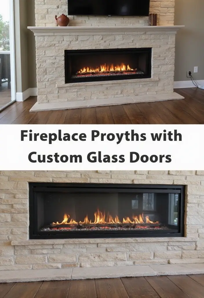 30 Gas Fireplace Ideas That Feel Modern and Efficient 28 30 Gas Fireplace Ideas That Feel Modern and Efficient - 28. Gas Fireplaces with Custom Glass Doors