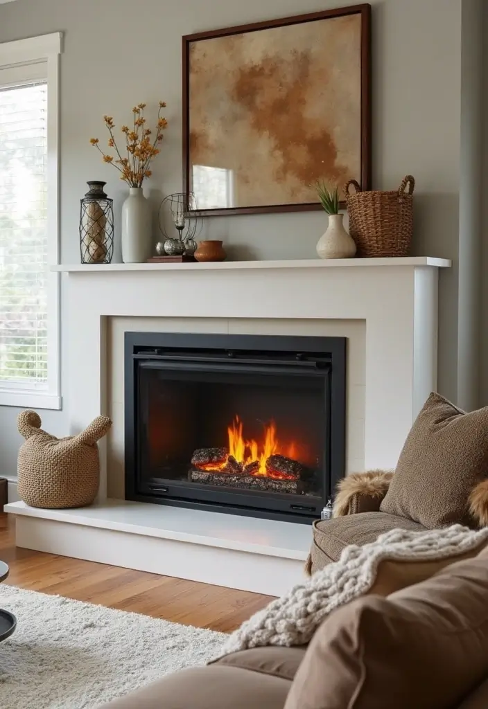 30 Gas Fireplace Ideas That Feel Modern and Efficient 29 30 Gas Fireplace Ideas That Feel Modern and Efficient - 29. Fireplace Accessories That Shine