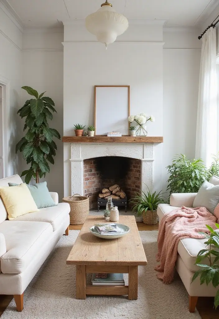 30 Living Rooms With Fireplace That Feel Warm and Inviting 1 30 Living Rooms With Fireplace That Feel Warm and Inviting - 1. Classic Whitewashed Elegance