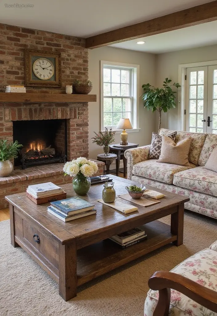 30 Living Rooms With Fireplace That Feel Warm and Inviting 11 30 Living Rooms With Fireplace That Feel Warm and Inviting - 11. Cottage Comfort