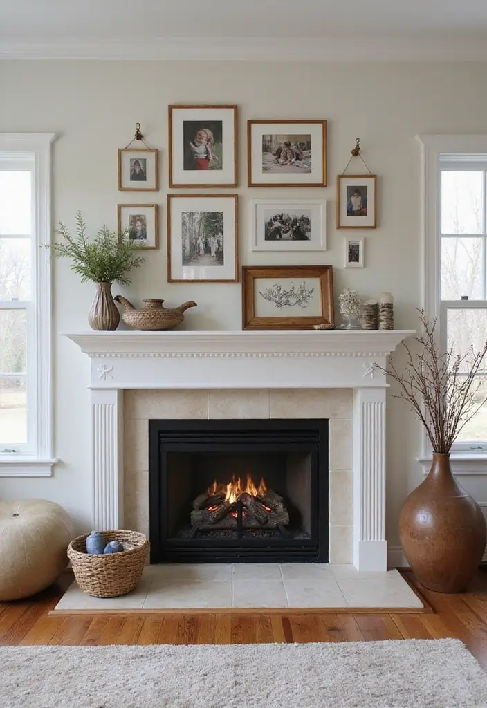 30 Living Rooms With Fireplace That Feel Warm and Inviting 16 30 Living Rooms With Fireplace That Feel Warm and Inviting - 16. Personalized Touches