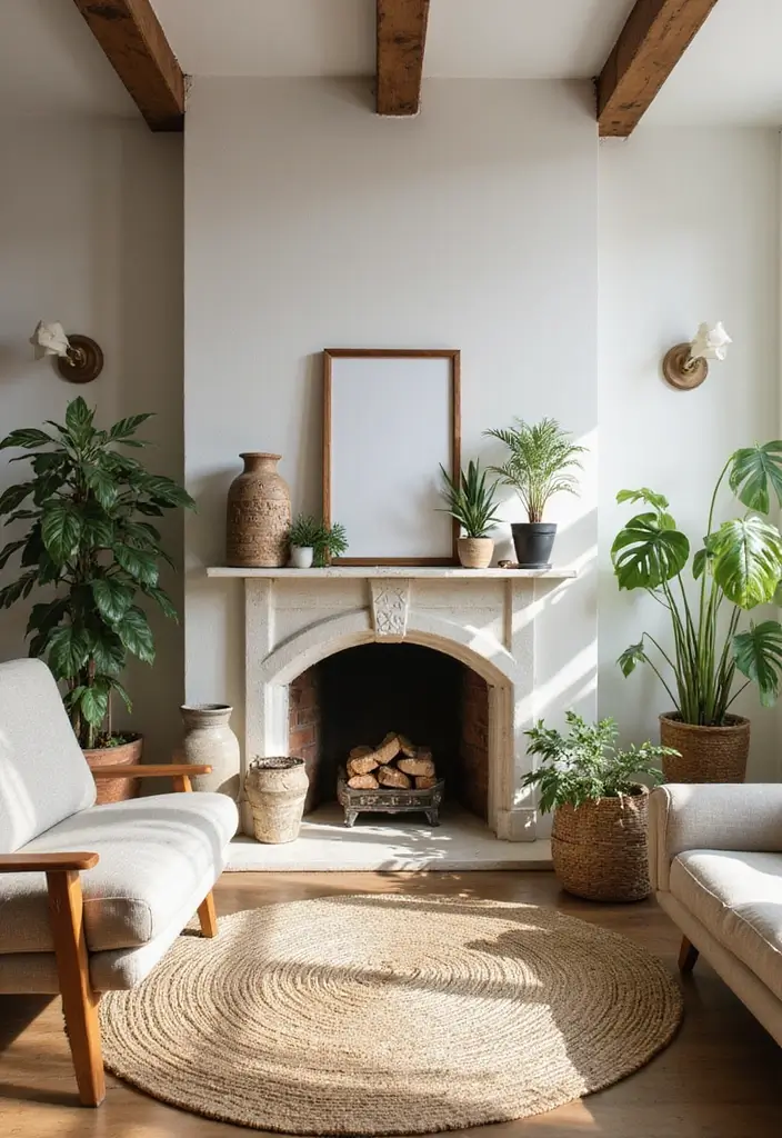 30 Living Rooms With Fireplace That Feel Warm and Inviting 24 30 Living Rooms With Fireplace That Feel Warm and Inviting - 24. Sustainable Choices