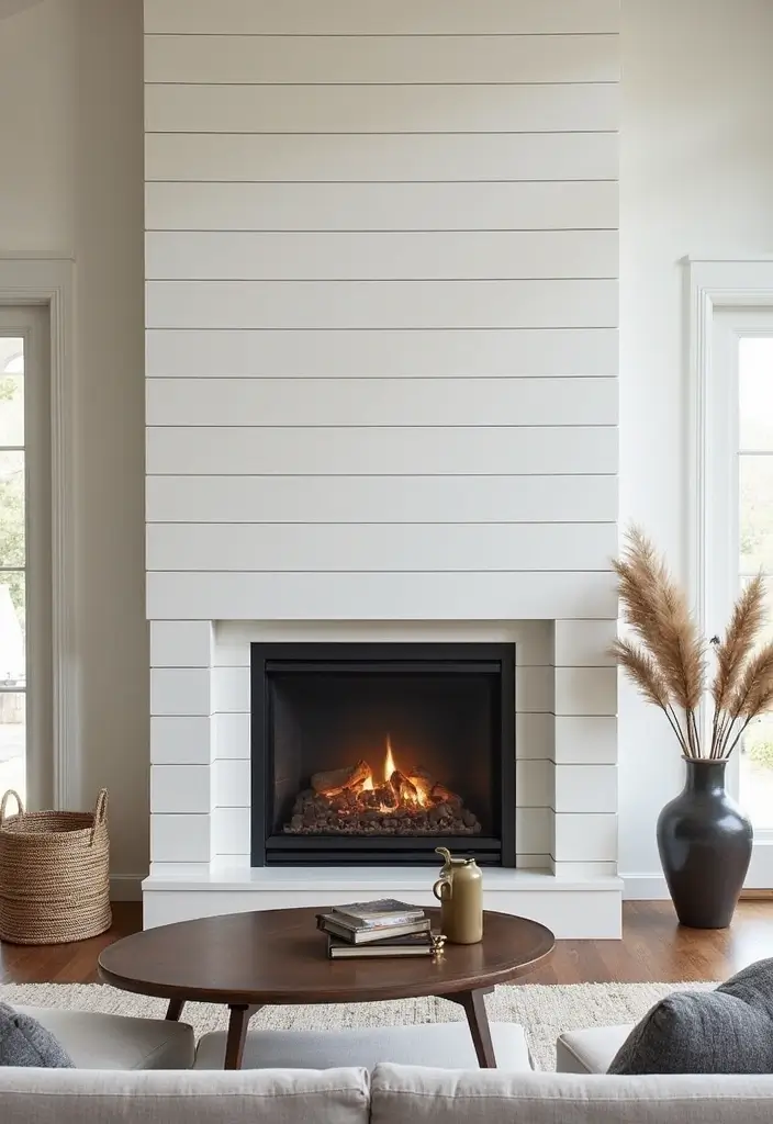 30 Living Rooms With Fireplace That Feel Warm and Inviting 4 30 Living Rooms With Fireplace That Feel Warm and Inviting - 4. Farmhouse Chic with a Modern Twist