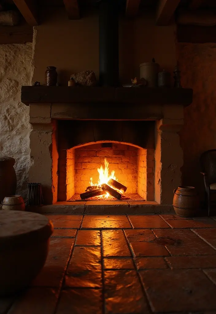 30 Rustic Fireplace Designs That Feel Cabin-Cozy 14 30 Rustic Fireplace Designs That Feel Cabin-Cozy - 14. Warm Lighting