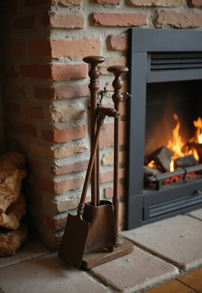 30 Rustic Fireplace Designs That Feel Cabin-Cozy 28 30 Rustic Fireplace Designs That Feel Cabin-Cozy - 28. Fireplace Tools