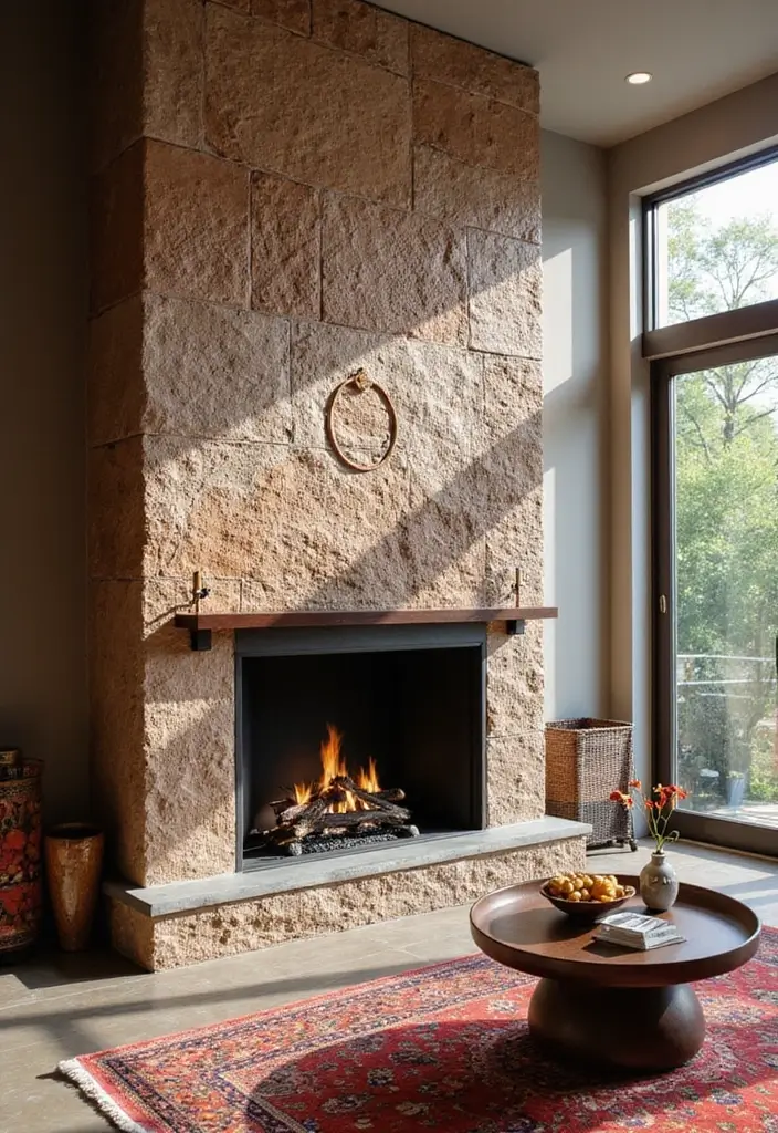 30 Tall Fireplace Designs That Command Attention 10 30 Tall Fireplace Designs That Command Attention - 10. Textured Finishes