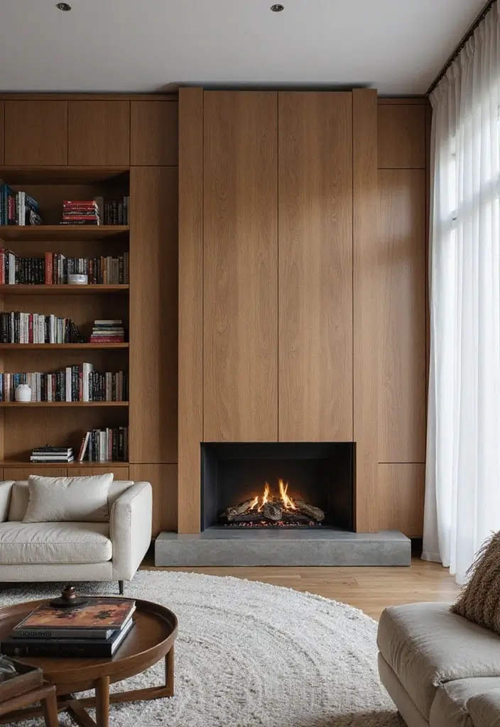 30 Tall Fireplace Designs That Command Attention 17 30 Tall Fireplace Designs That Command Attention - 17. Built-In Fireplaces