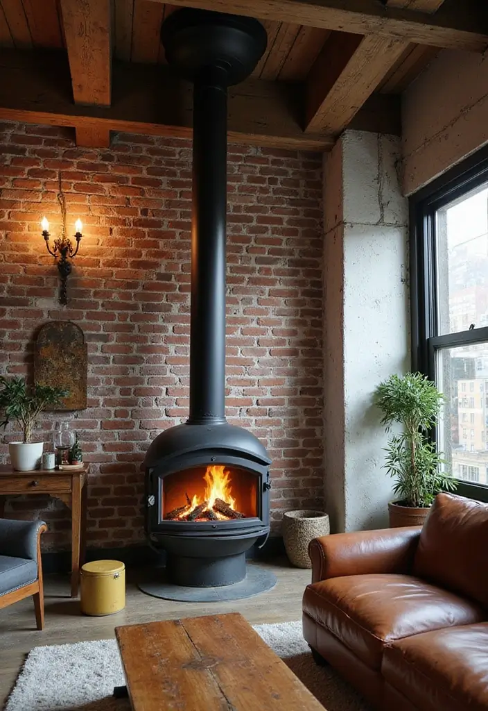 30 Tall Fireplace Designs That Command Attention 2 30 Tall Fireplace Designs That Command Attention - 2. Industrial Chic