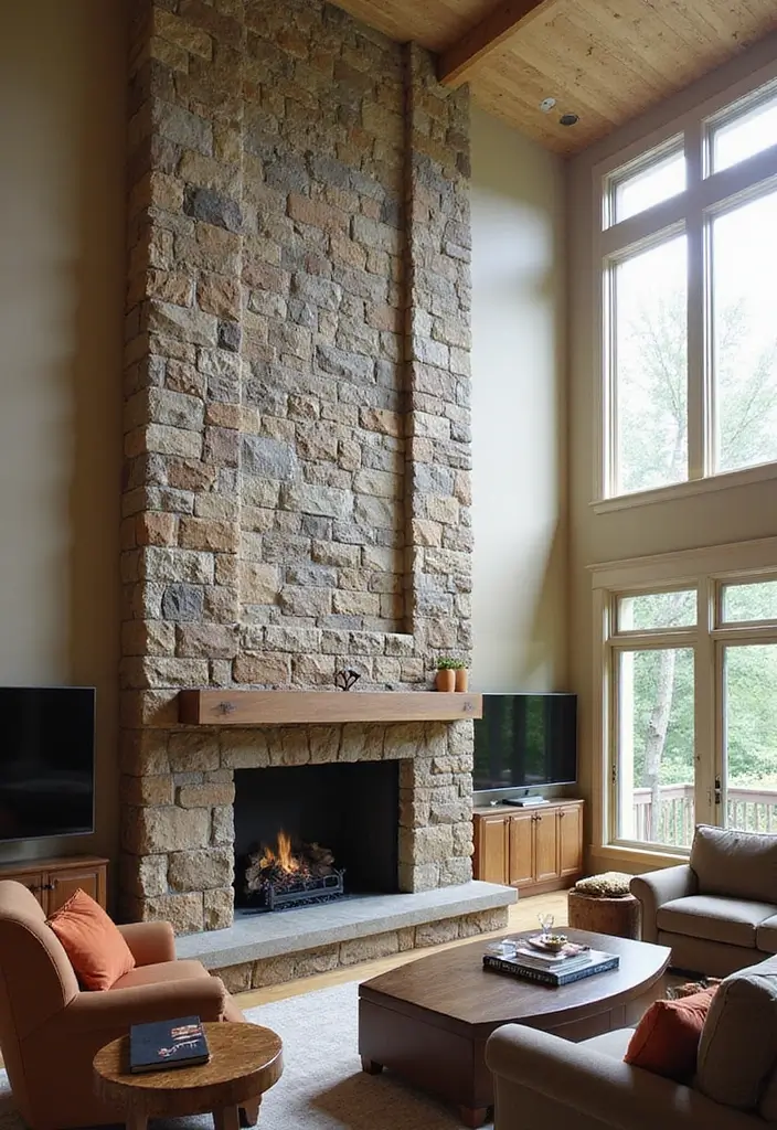 30 Tall Fireplace Designs That Command Attention 26 30 Tall Fireplace Designs That Command Attention - 26. Dramatic Fireplaces with High Ceilings