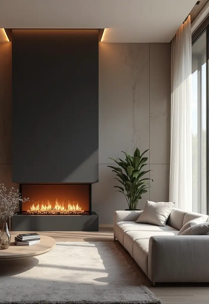 30 Tall Fireplace Designs That Command Attention 27 30 Tall Fireplace Designs That Command Attention - 27. Integrated Technology
