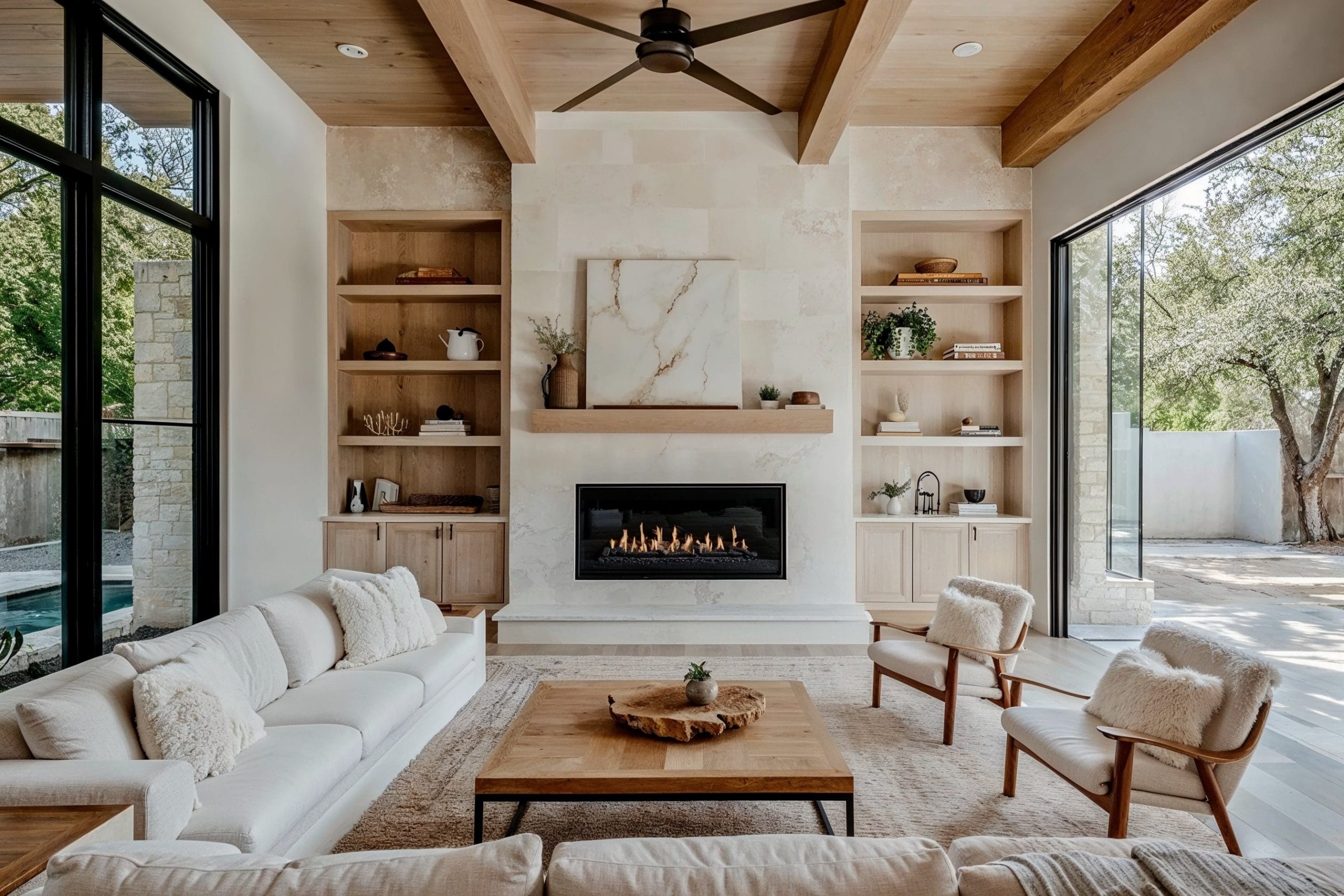 Creative Ways to Decorate a Fireplace Without a Mantle – Inspiring Styles and Tips for a Stylish Focal Point 8 Creative Ways to Decorate a Fireplace Without a Mantle – Inspiring Styles and Tips for a Stylish Focal Point