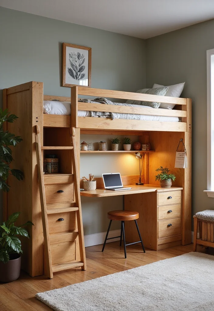 10 Mini Bedroom Ideas for Clever Space Expanding Layouts 1 10 Mini Bedroom Ideas for Clever Space Expanding Layouts - 1. Lofted Bed with a Desk
