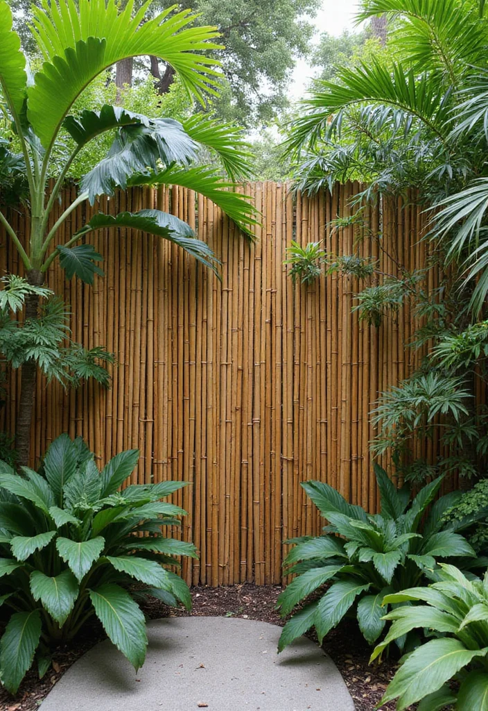 12 Backyard Fences Ideas for Privacy Safety and Style 1. Bamboo Fencing Natural Elegance 2