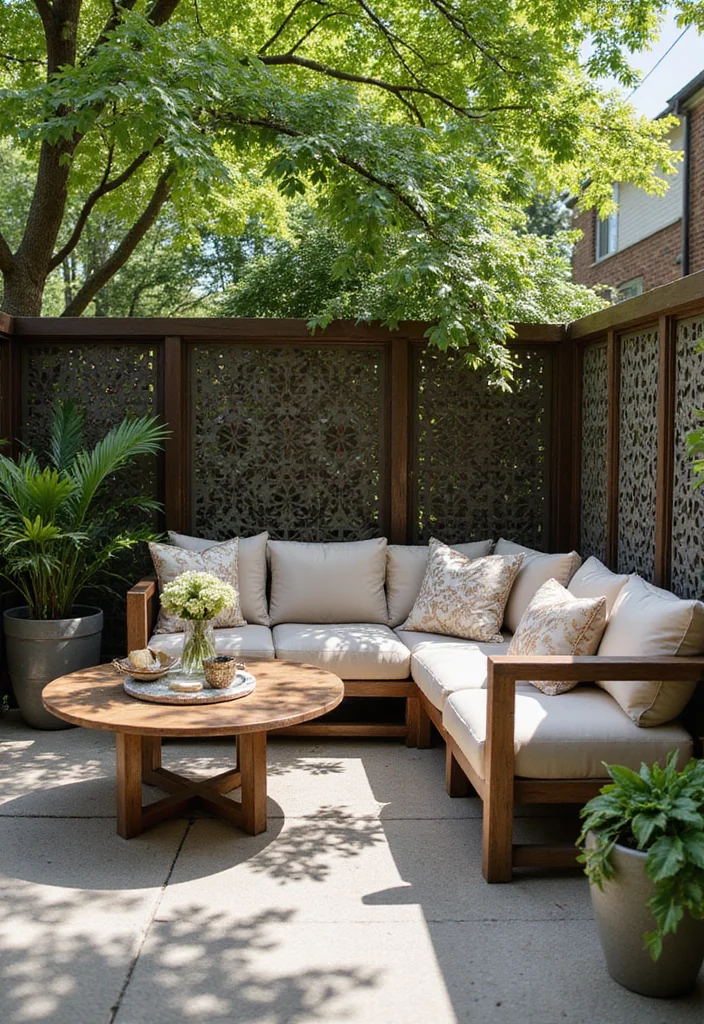12 Backyard Fences Ideas for Privacy Safety and Style 11. Privacy Screens Flexible and Functional 1